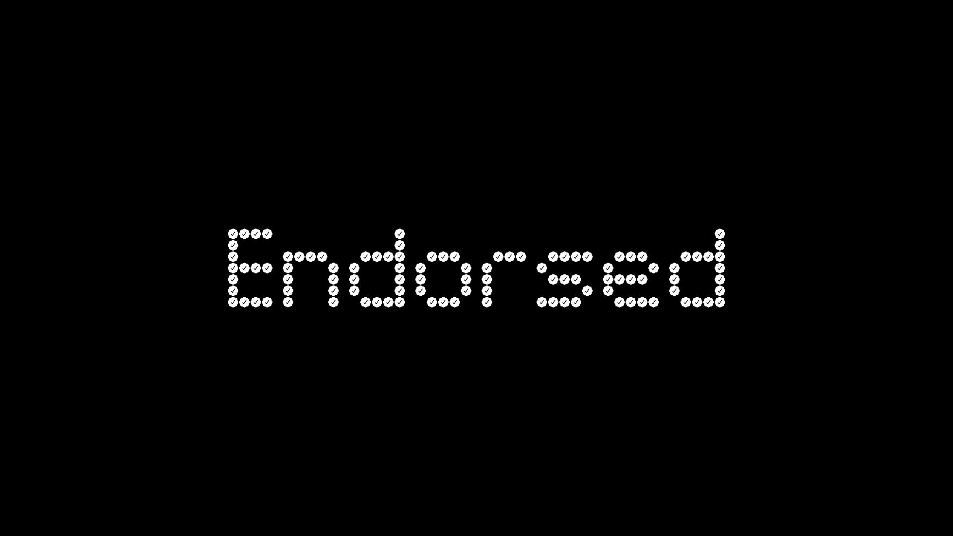 This is an actual font that I created you can find more details here. I used it because of how easily it visualizes the influencer endorsement world.